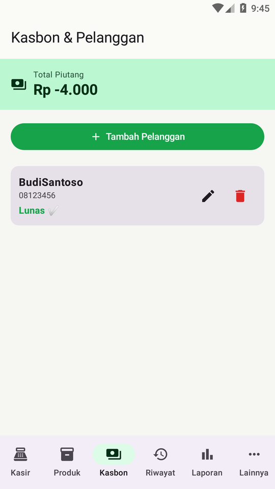 Layar kasbon & pelanggan NgasirKita